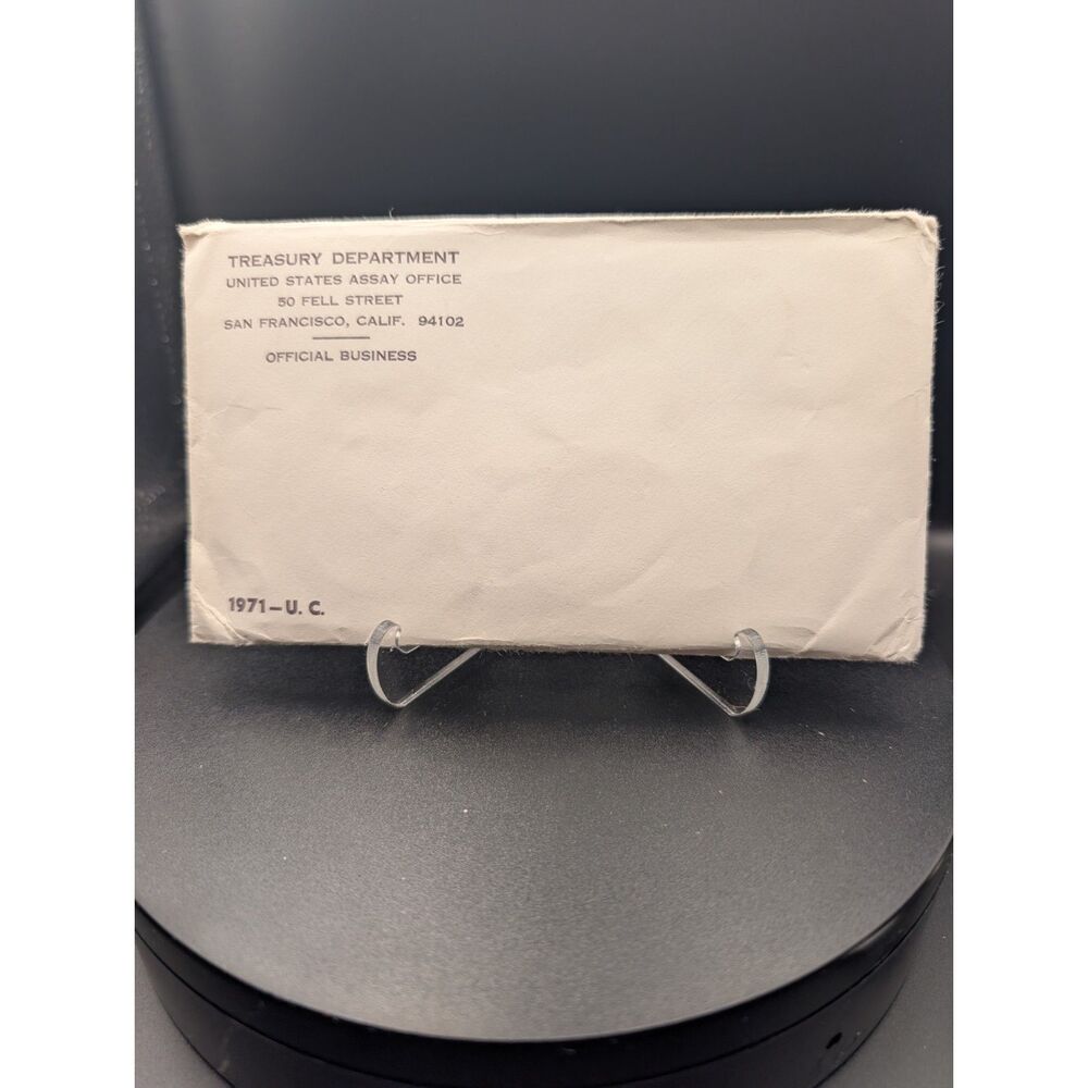 1971 U.S. Mint Uncirculated Coin Set – D & P Mints – Treasury Envelope